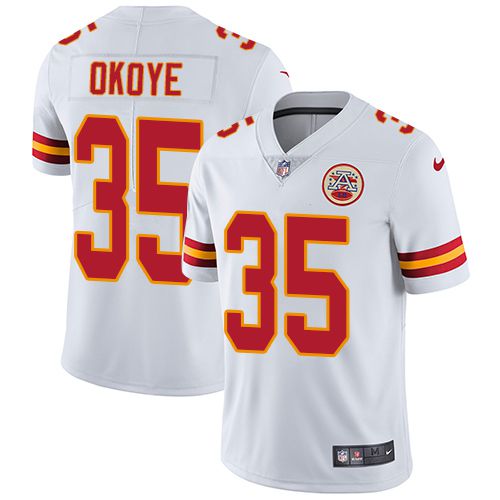 Men Kansas City Chiefs #35 Christian Okoye Nike White Limited NFL Jersey->kansas city chiefs->NFL Jersey